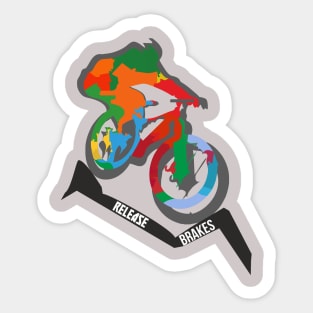 Mountain Bike release brakes Sticker